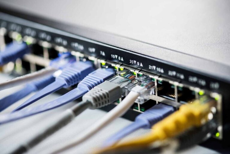 cables-connected-to-a-hub