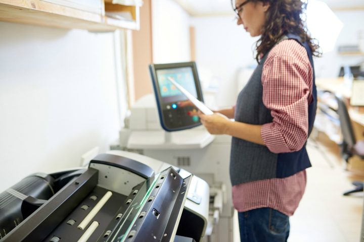 Production printer running a high-volume print job