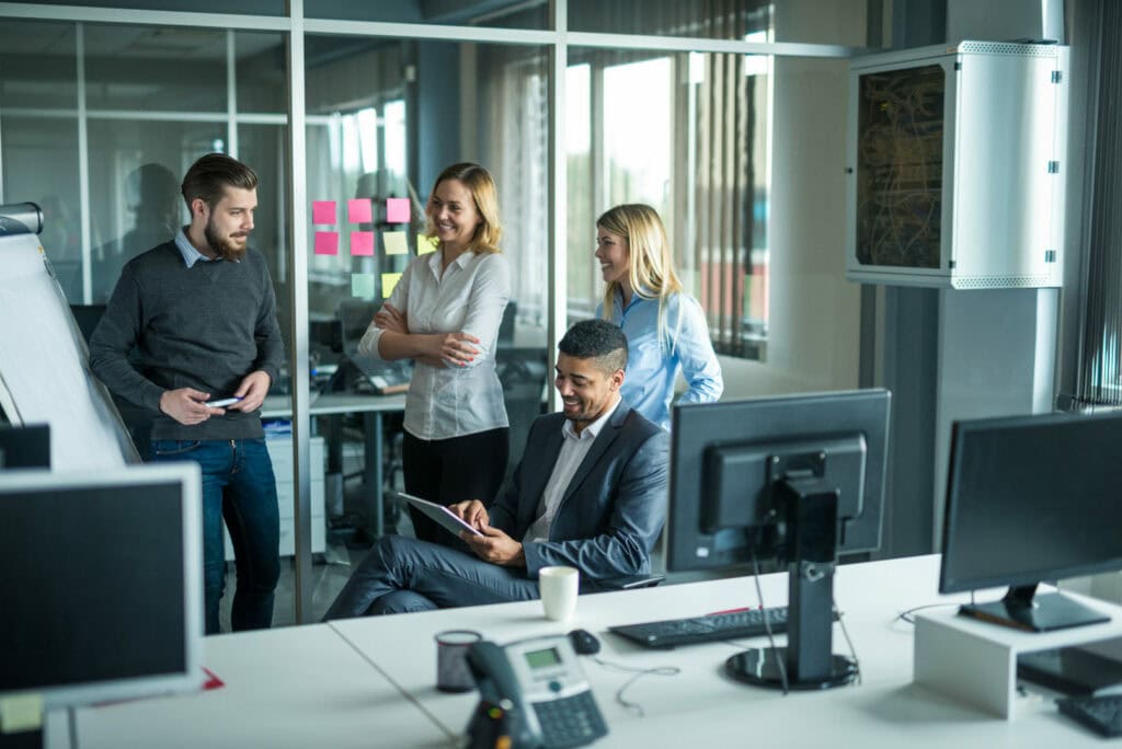 Group of people in an office